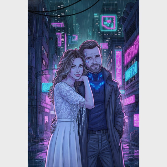 CANVAS 24x36 UPLOAD PORTRAIT (Cyberpunk Style)