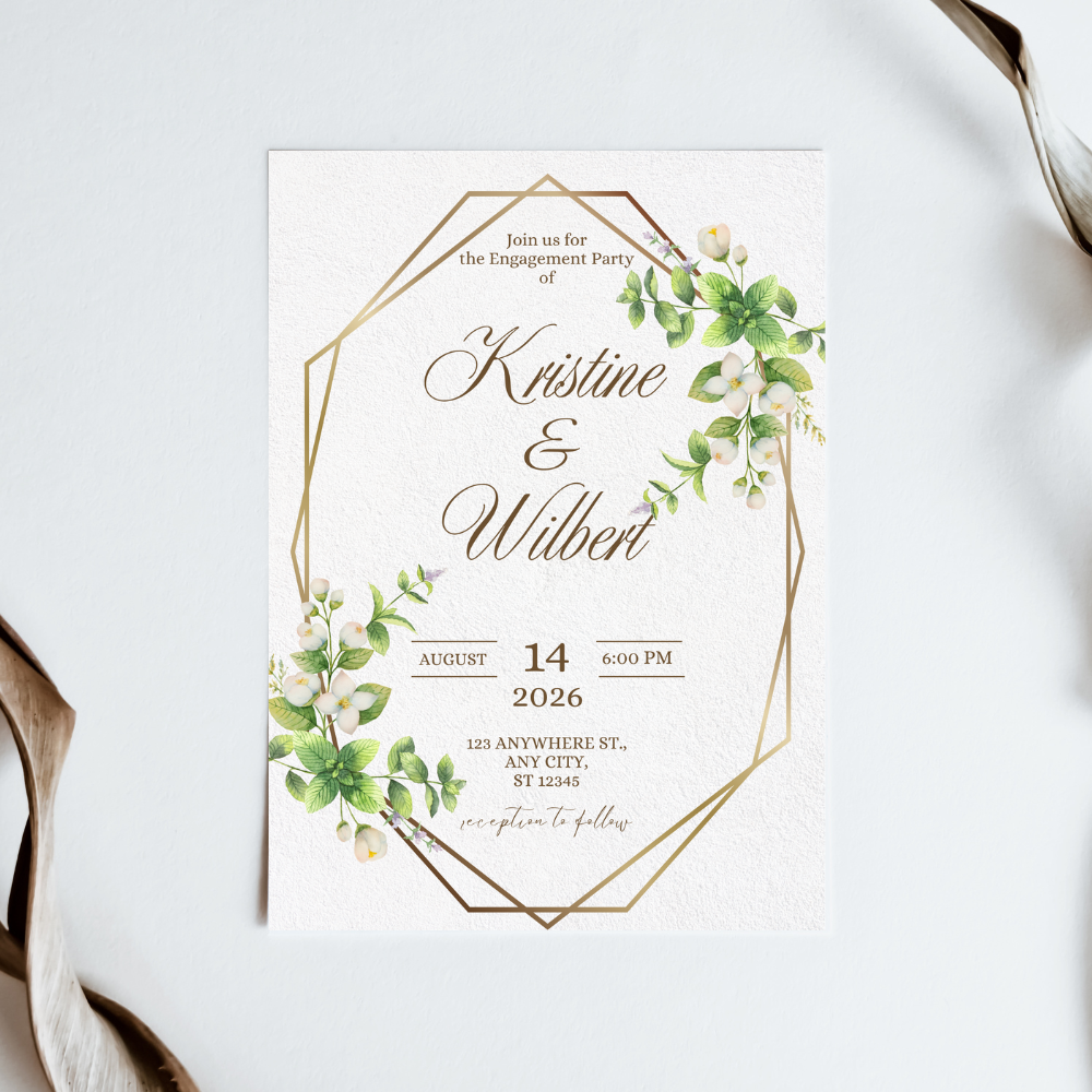 5X7 ANNOUNCEMENT FLORAL #4