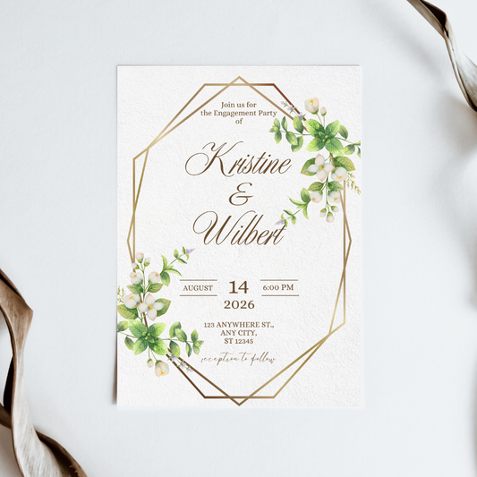 5X7 ANNOUNCEMENT FLORAL #4