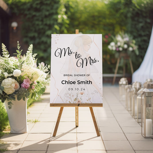 FOAM BOARD 18X24 BRIDAL SHOWER DESIGN #4