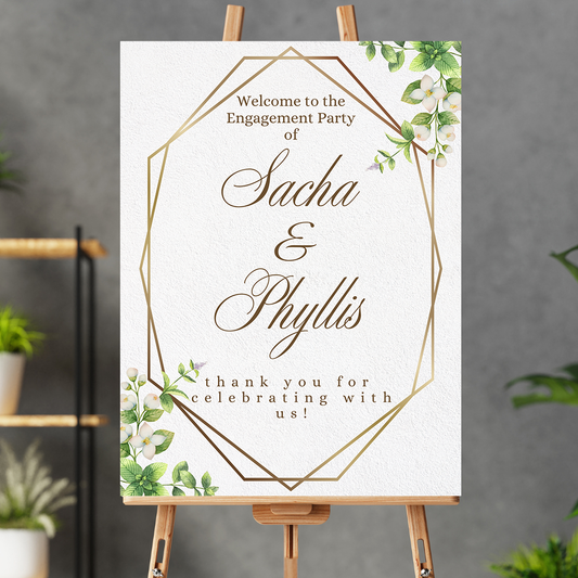 18x24 FOAM BOARD ANNOUNCEMENT FLORAL  #1