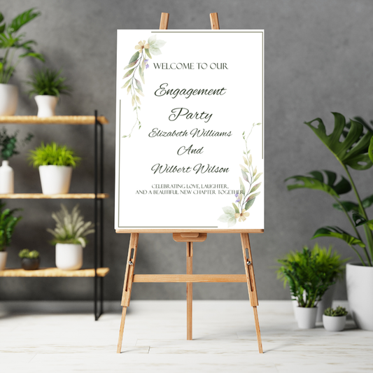 18x24 FOAM BOARD ANNOUNCEMENT FLORAL  #2