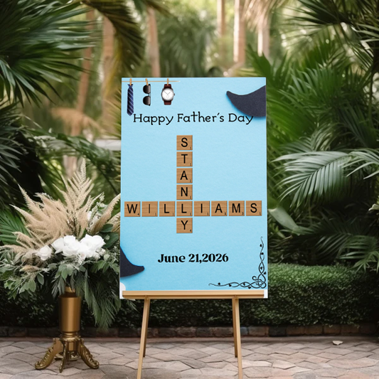FOAM BOARD 24x36 CUSTOM FATHERS DAY CROSSWORD