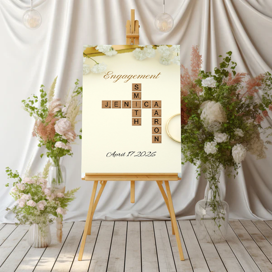 FOAM BOARD 24x36 CUSTOM ENGAGEMENT CROSSWORD