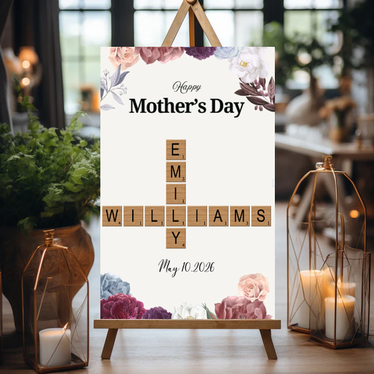 FOAM BOARD 24x36 CUSTOM MOTHERS DAY CROSSWORD
