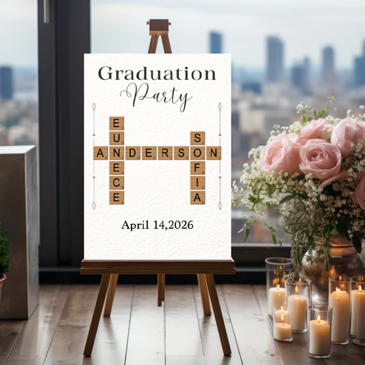 FOAM BOARD 24x36 CUSTOM GRADUATION CROSSWORD