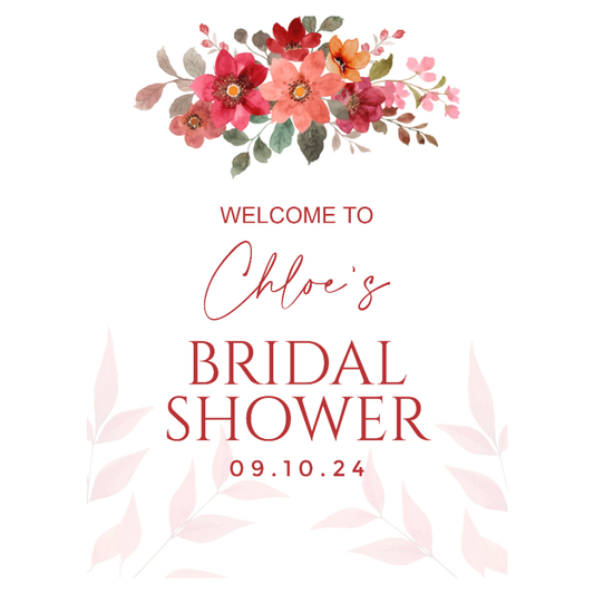 FOAM BOARD 18X24 BRIDAL SHOWER DESIGN #5