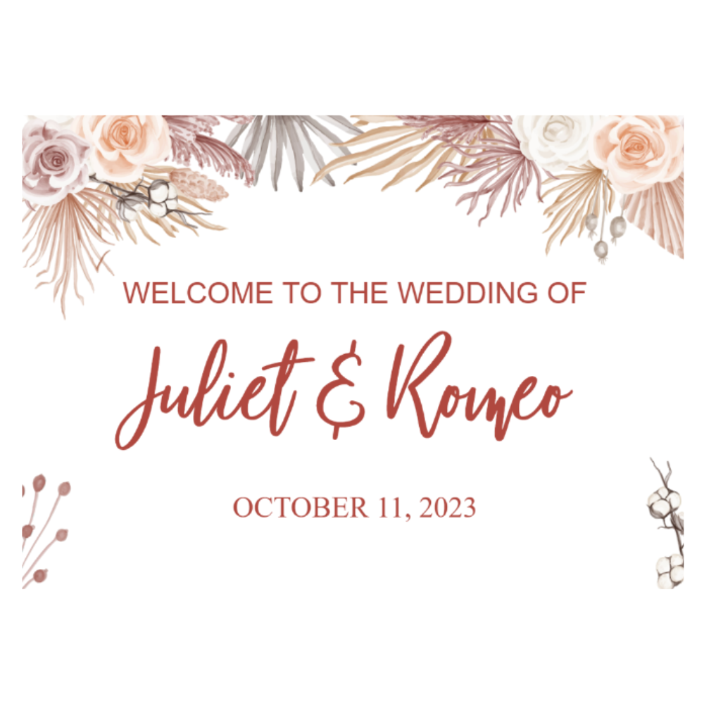 YARD SIGN 18x24 WEDDING DESIGN 3