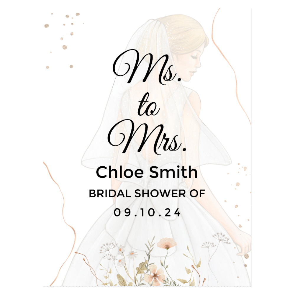 FOAM BOARD 18X24 BRIDAL SHOWER DESIGN #4