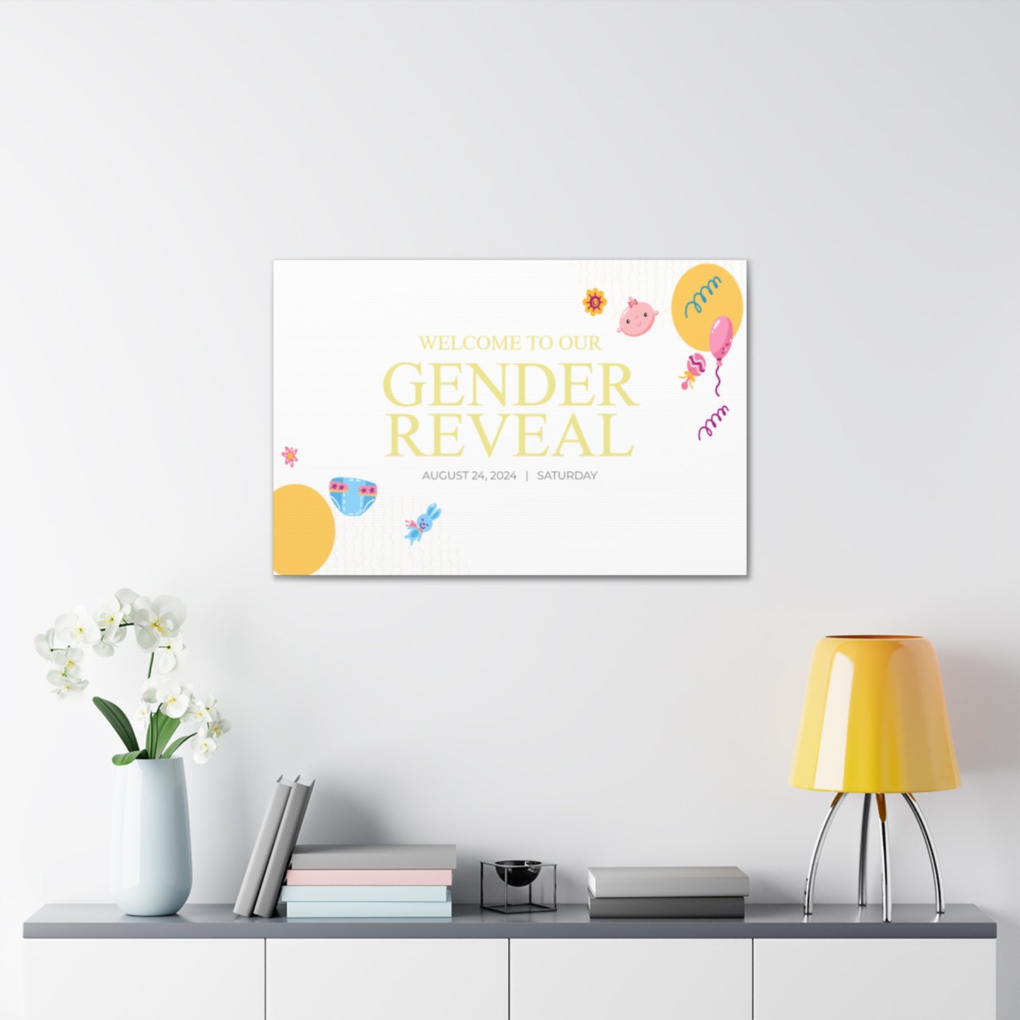 CANVAS 24x36 GENDER REVEAL DESIGN 4