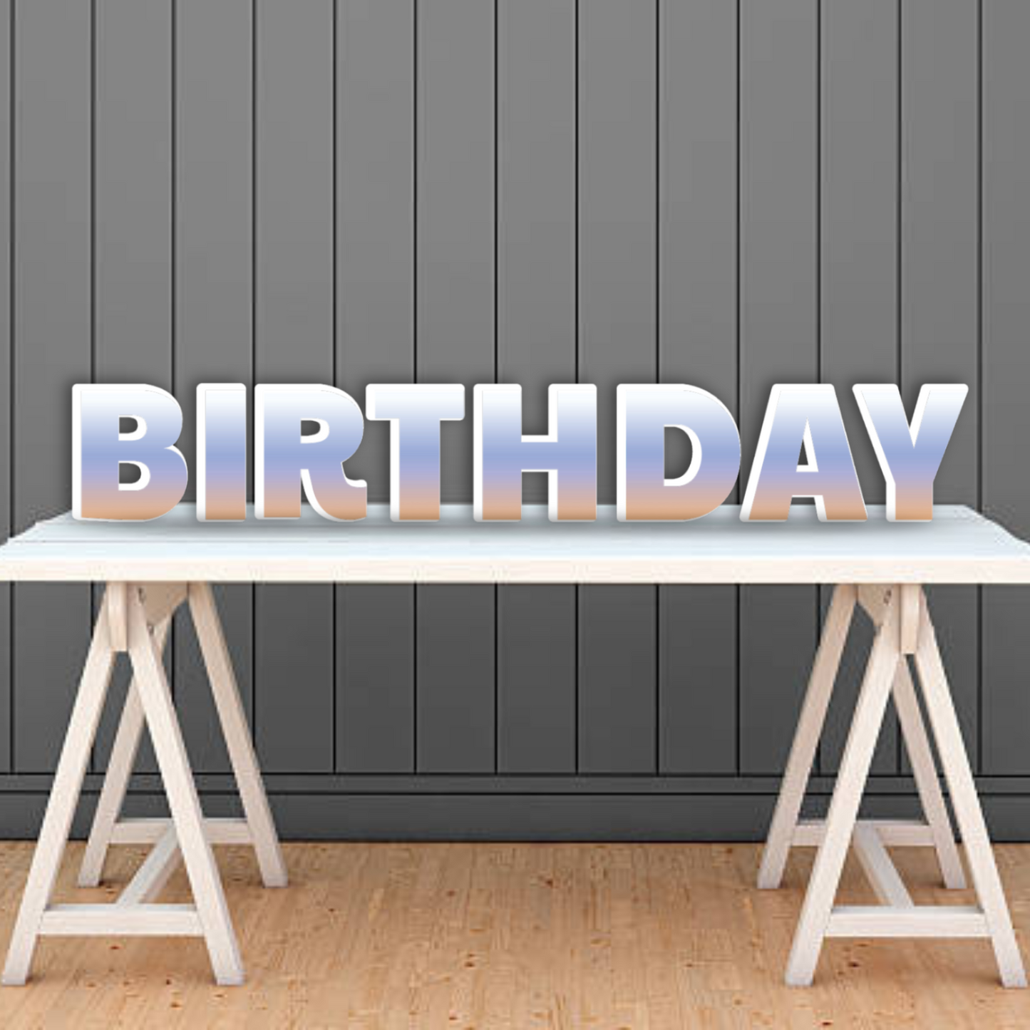 HAPPY BIRTHDAY GRADIENT 3 - PAYTON FONT FOAM BOARD