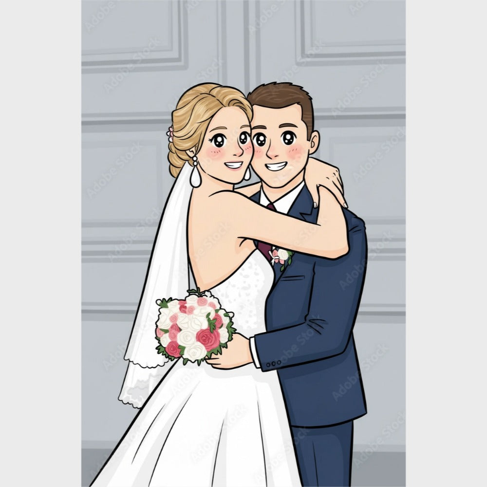 CANVAS 24x36 UPLOAD PORTRAIT (Kawaii Cartoon Style)