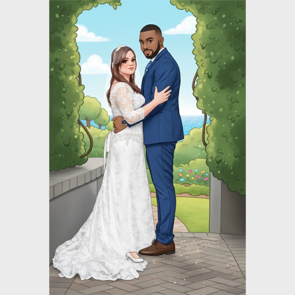 CANVAS 24x36 UPLOAD PORTRAIT (Kawaii Cartoon Style)
