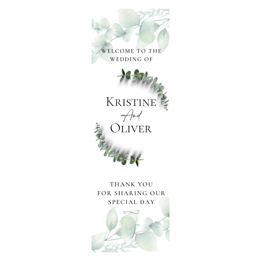 Linen Custom Wedding Banner