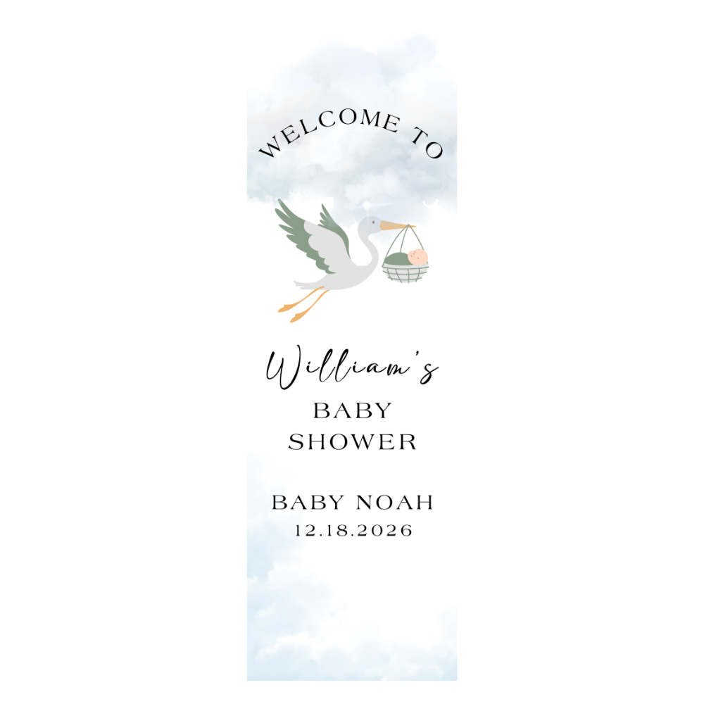 Linen Custom Baby Shower Banner