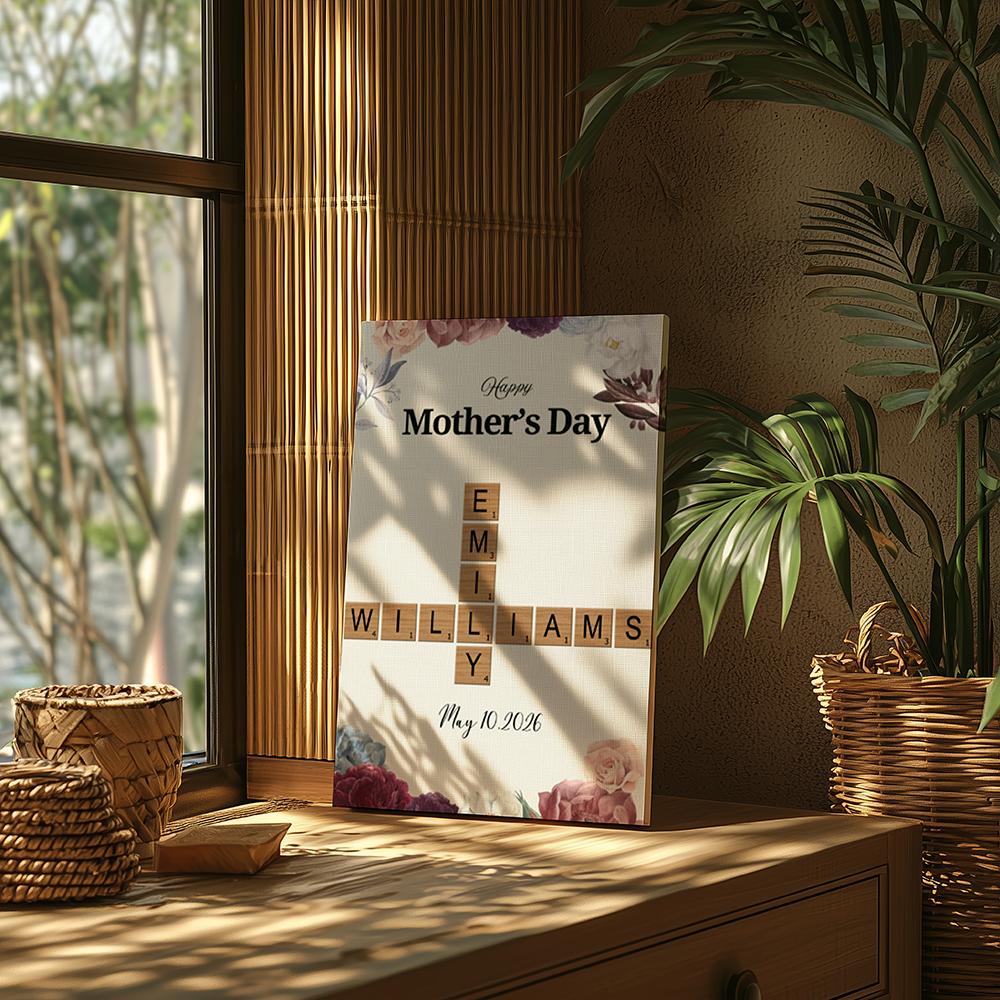 CANVAS 24x36 CUSTOM MOTHERS DAY CROSSWORD