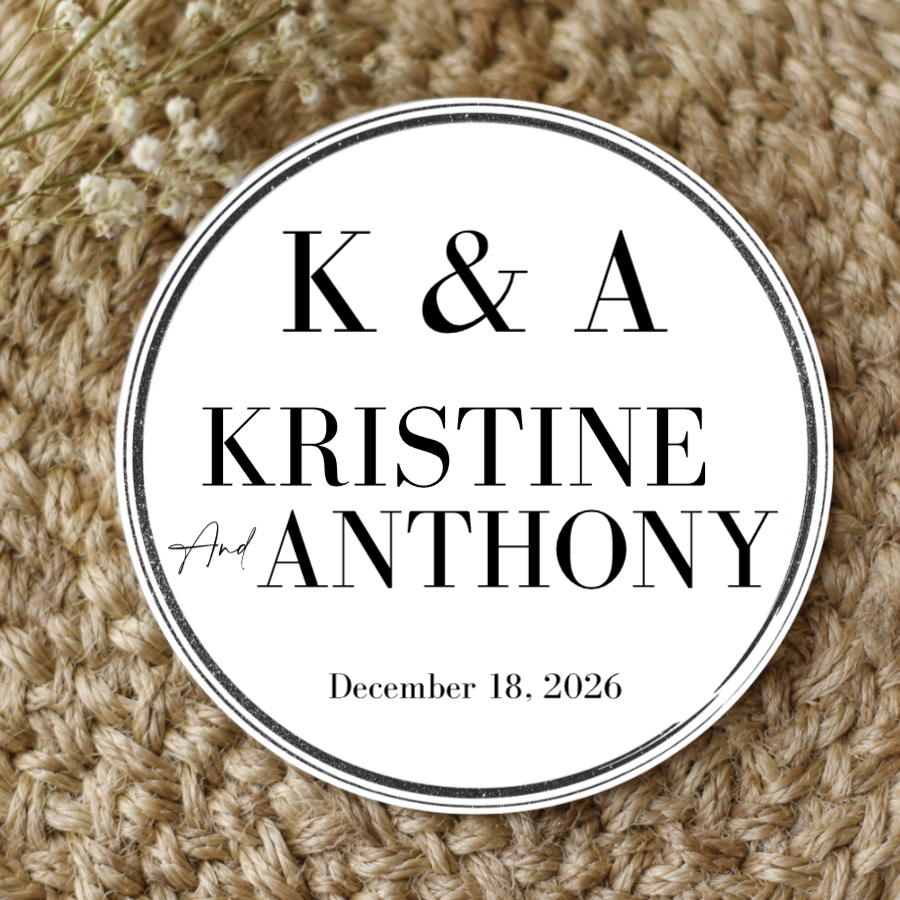 Personalized Circle Wedding Coasters 2