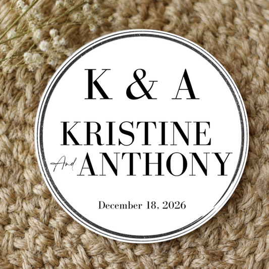 Personalized Circle Wedding Coasters 2