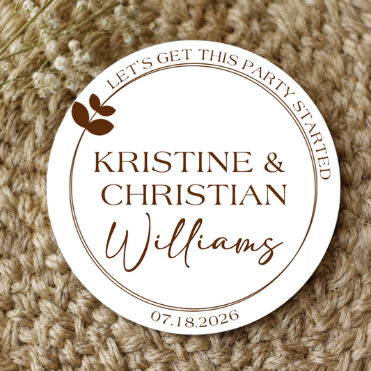 Personalized Circle Wedding Coasters 3