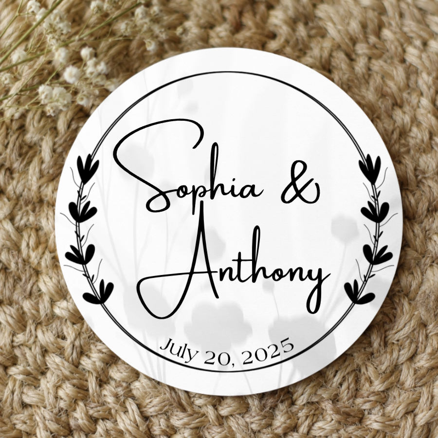 Personalized Circle Wedding Coasters 4