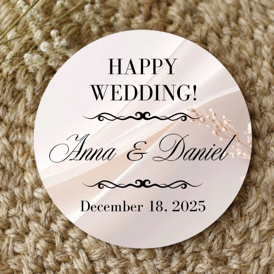 Personalized Circle Wedding Coasters 5