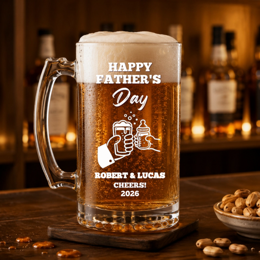 Personalized Sports Mug Glass Father's Day 4
