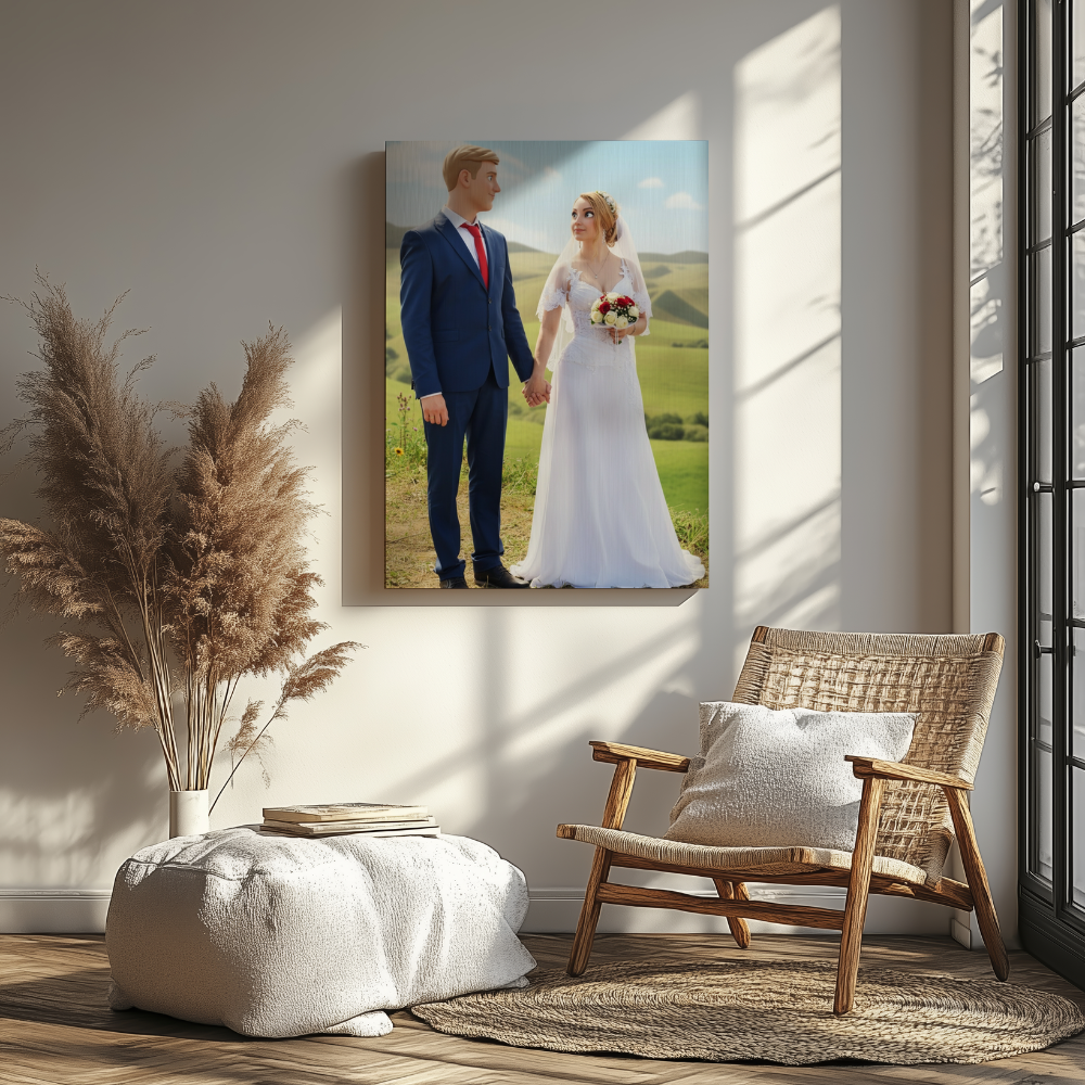 CANVAS 24x36 UPLOAD PORTRAIT (Playful Cartoon Style)