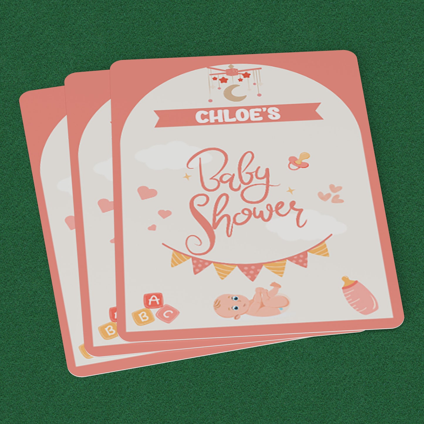 PLAYING CARDS BABY SHOWER DESIGN #3