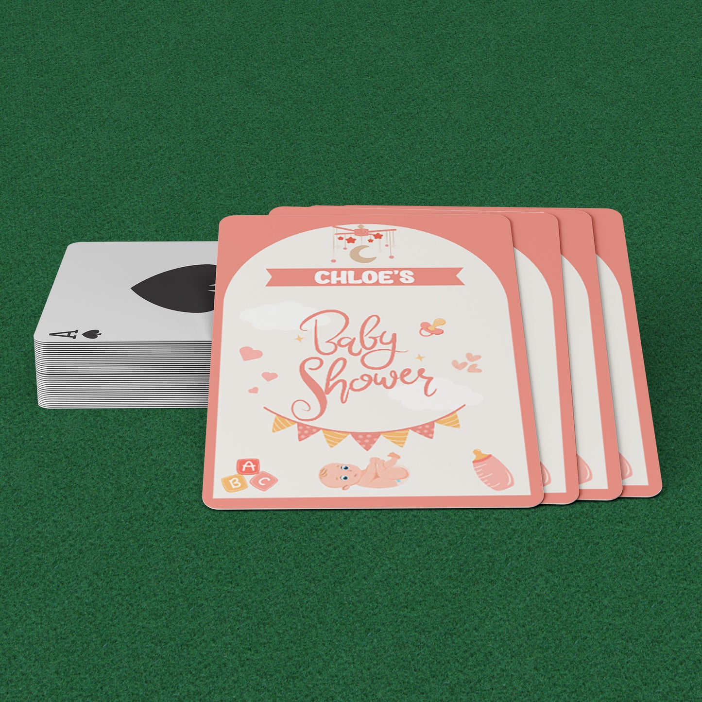 PLAYING CARDS BABY SHOWER DESIGN #3