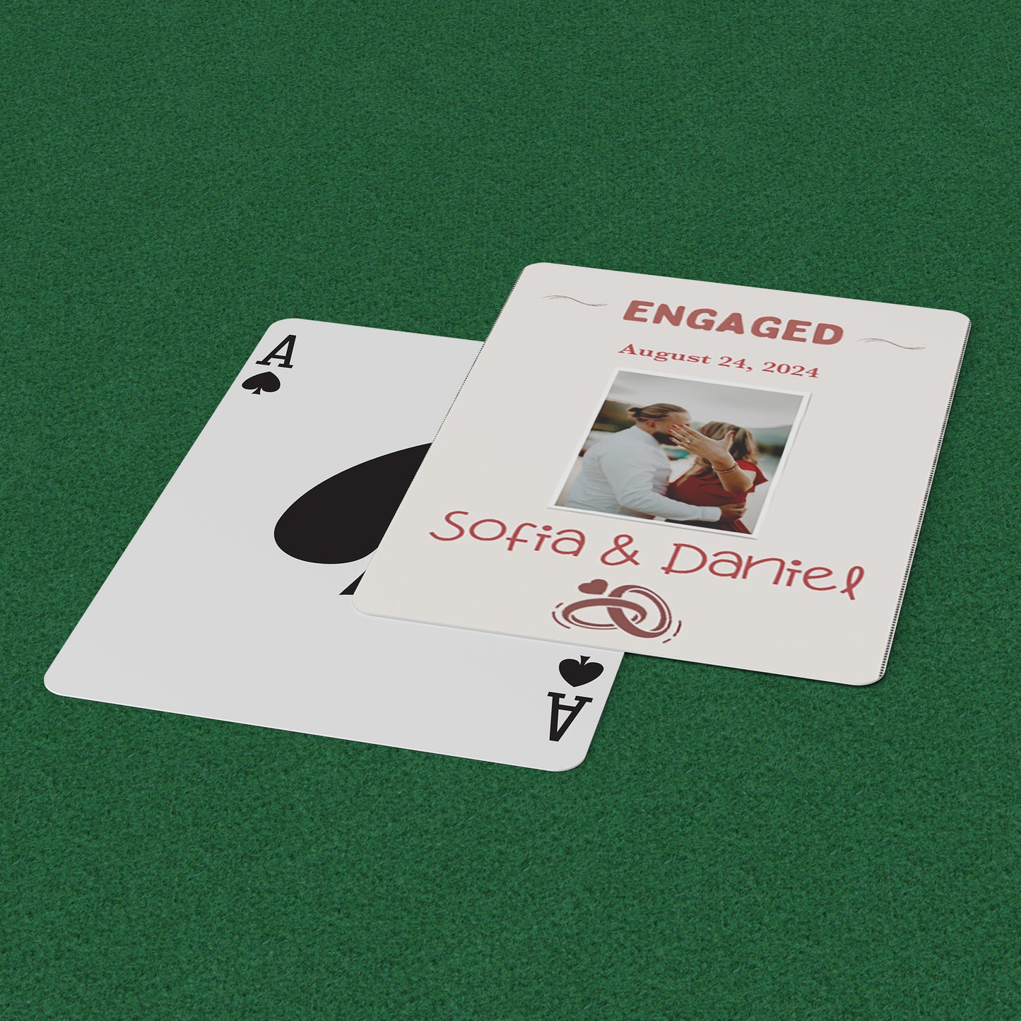 PLAYING CARDS ENGAGED DESIGN #4