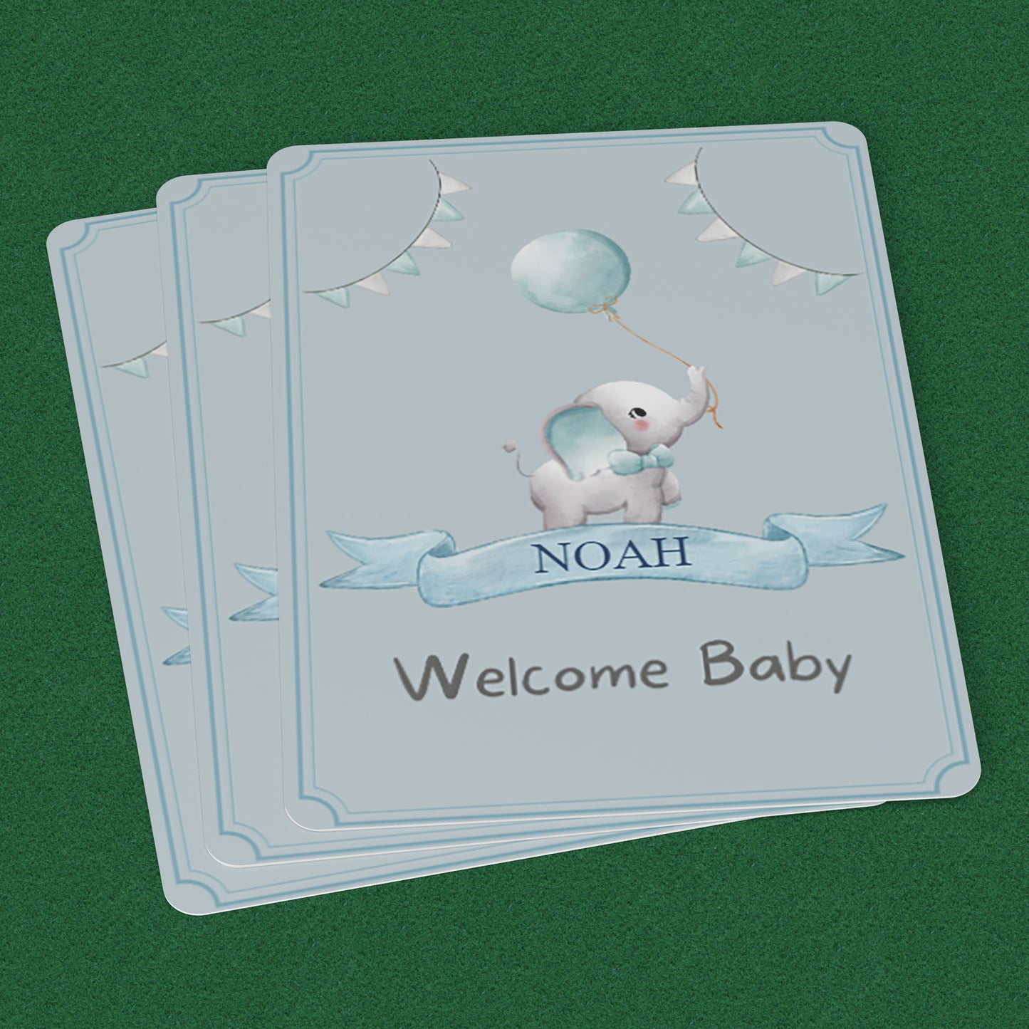 Playing Cards Welcome Baby Design 1