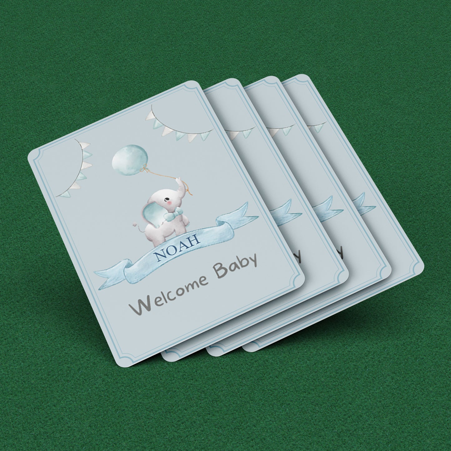 Playing Cards Welcome Baby Design 1