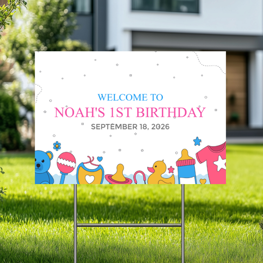 YARD SIGN 18x24 NEW BABY DESIGN 3