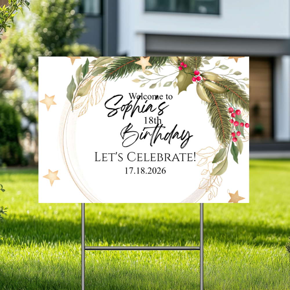 YARD SIGN 18x24 WEDDING DESIGN 12