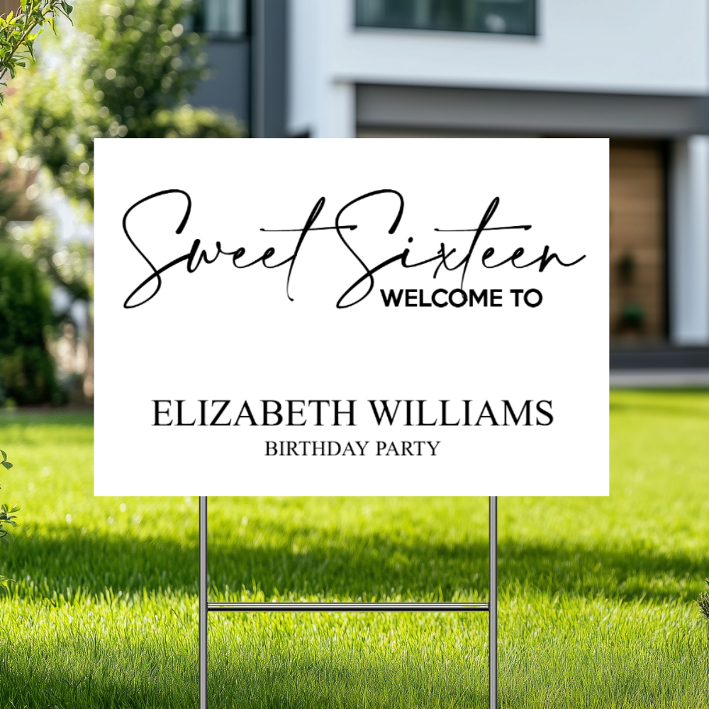 YARD SIGN 18X24 CUSTOM WELCOME SIGN – MINIMALIST SCRIPT DESIGN #14