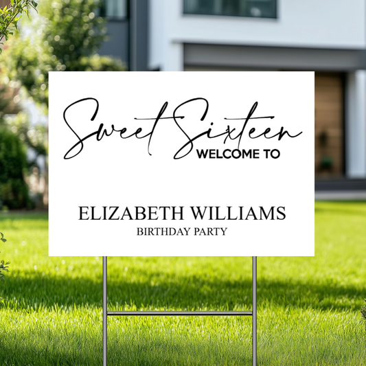 YARD SIGN 18X24 CUSTOM WELCOME SIGN – MINIMALIST SCRIPT DESIGN #14