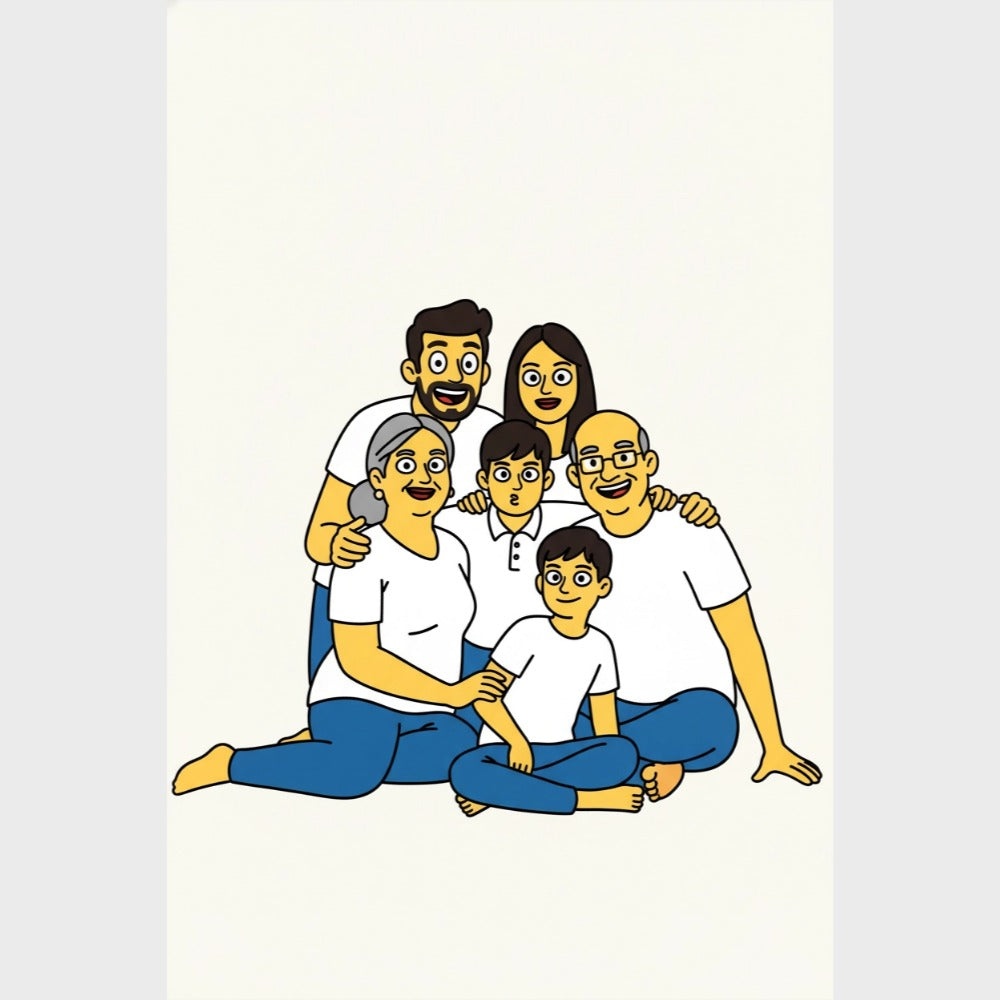 CANVAS 24x36 UPLOAD PORTRAIT (Simpsons Style)