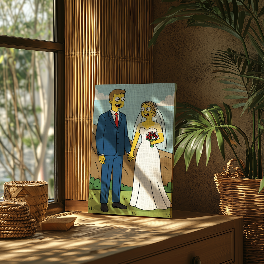 CANVAS 24x36 UPLOAD PORTRAIT (Simpsons Style)