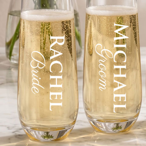 STEMLESS CHAMPAGNE GLASS - TITLE NAMES 3