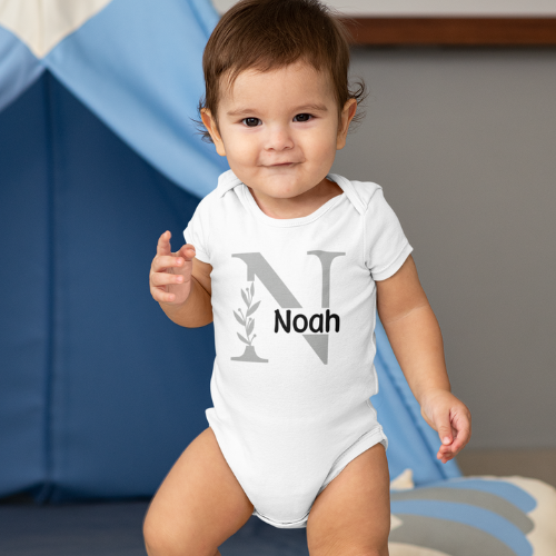 Custom Baby Name Onesie Baby Initial Personalized Onesie 1