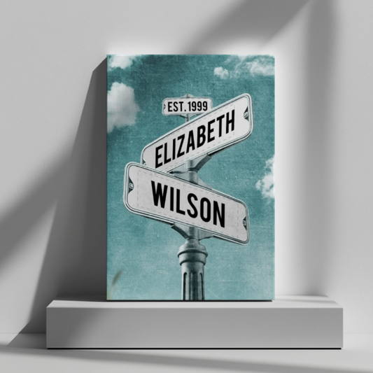 CANVAS 24x36 CUSTOM STREET SIGN