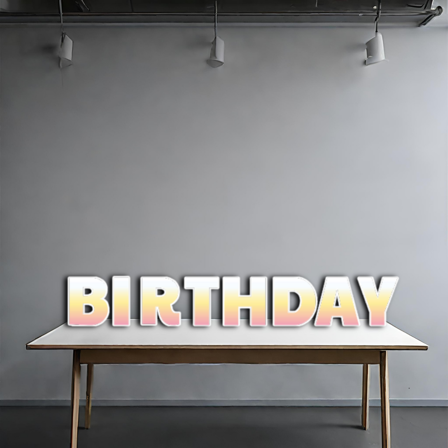 HAPPY BIRTHDAY GRADIENT 1 - PAYTON FONT FOAM BOARD