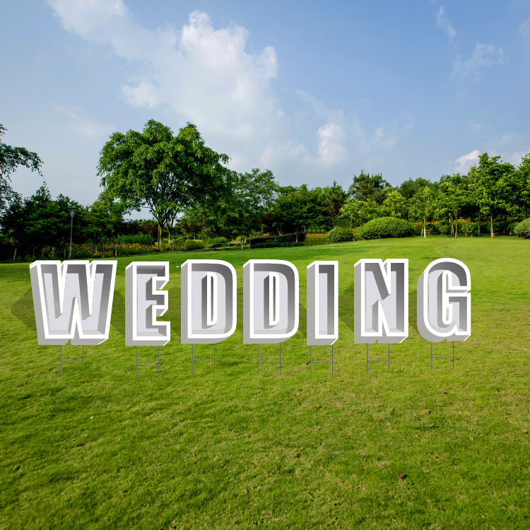 19" WEDDING SHADOW BOX LETTERS