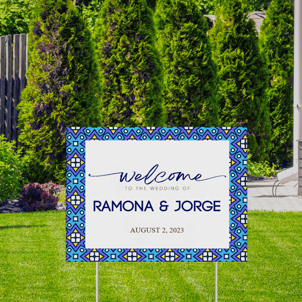 YARD SIGN 18x24 WEDDING DESIGN 10