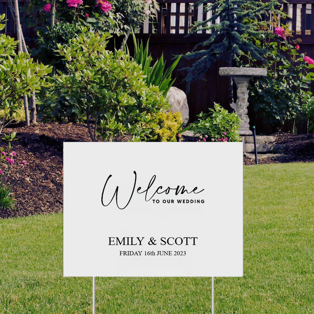 YARD SIGN 18x24 WEDDING DESIGN 14