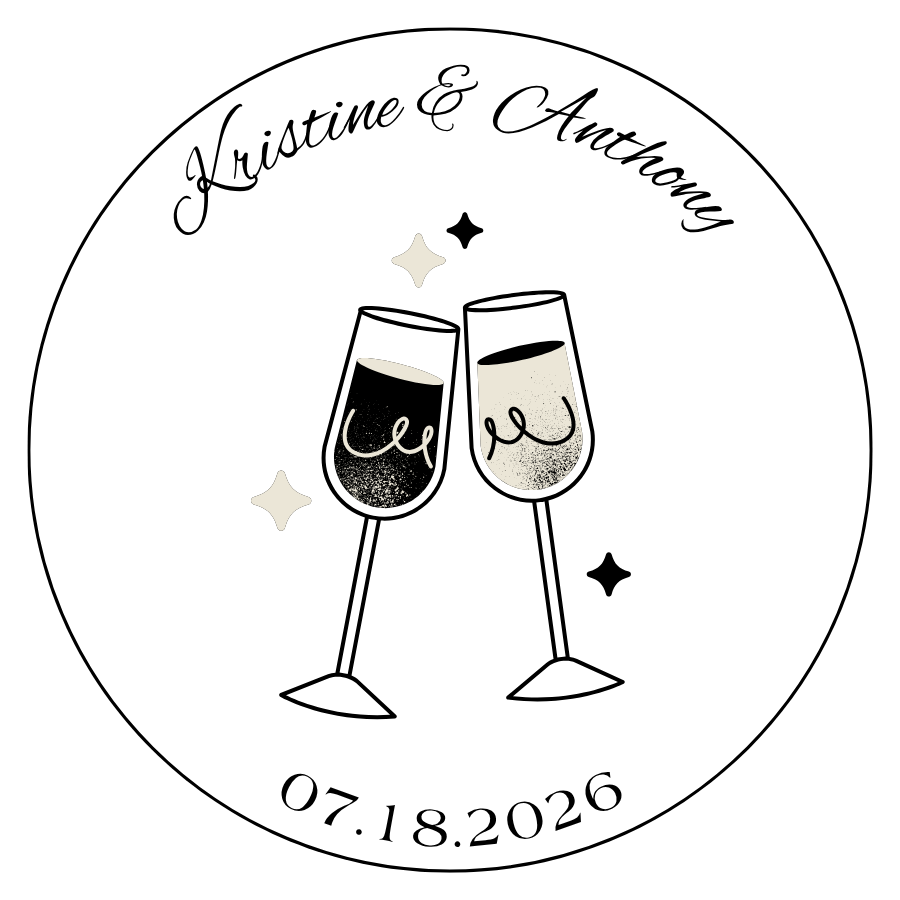 Personalized Circle Wedding Coasters 1