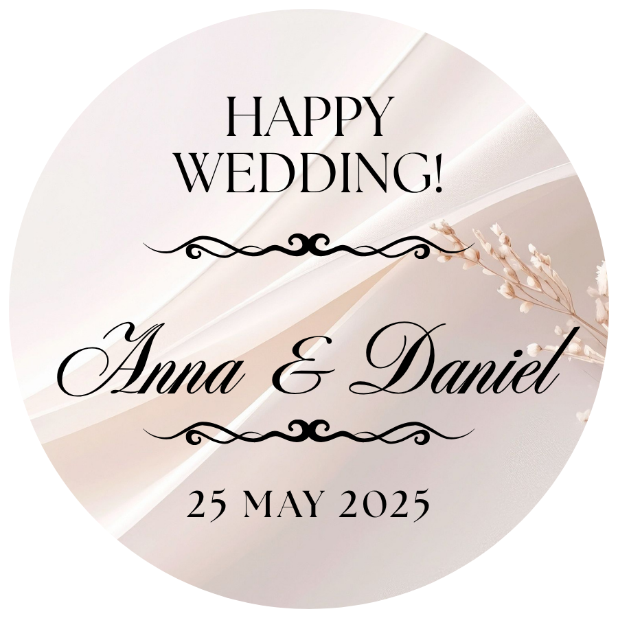 Personalized Circle Wedding Coasters 5