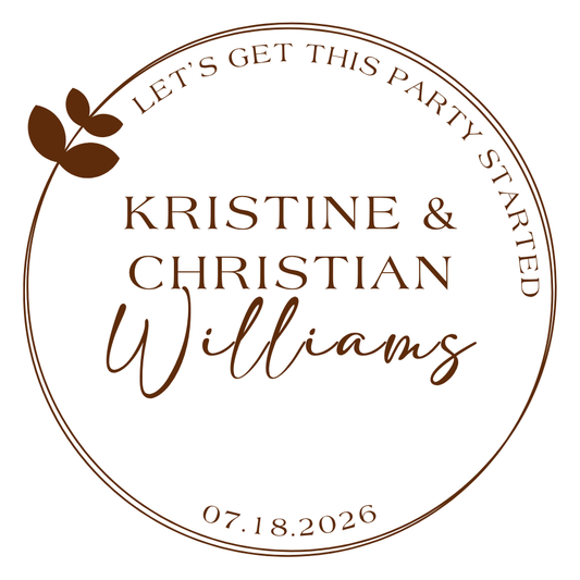 Personalized Circle Wedding Coasters 3