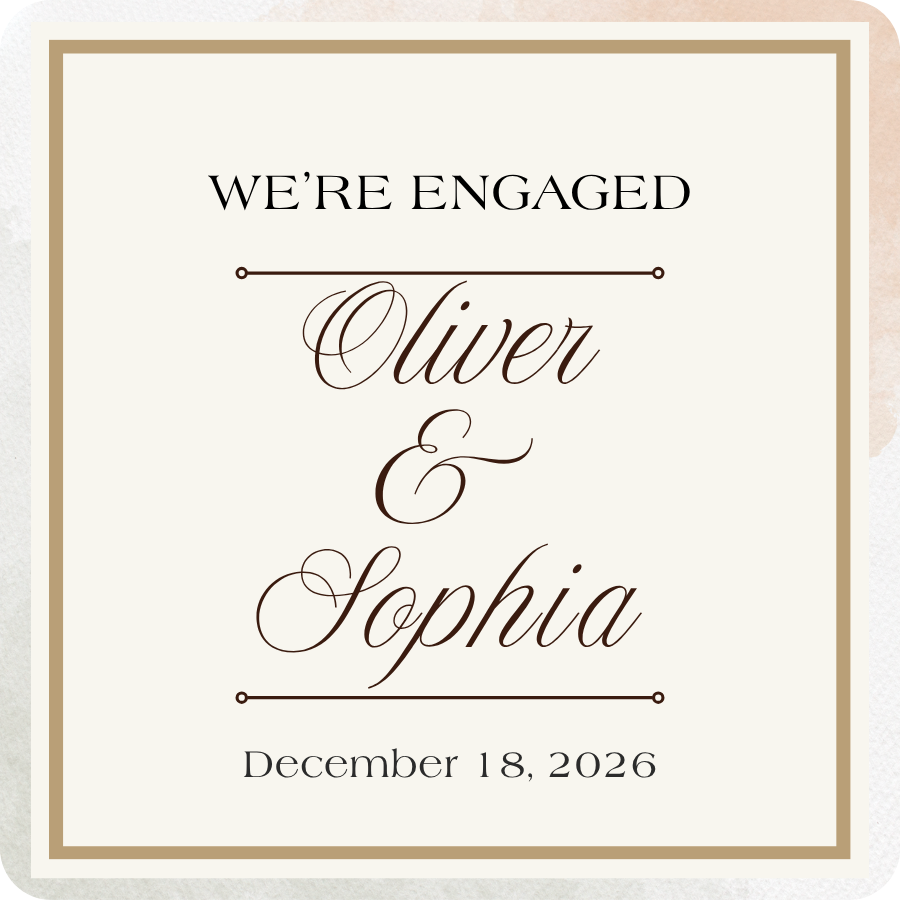 Personalized Rounded Square Wedding Coasters 5