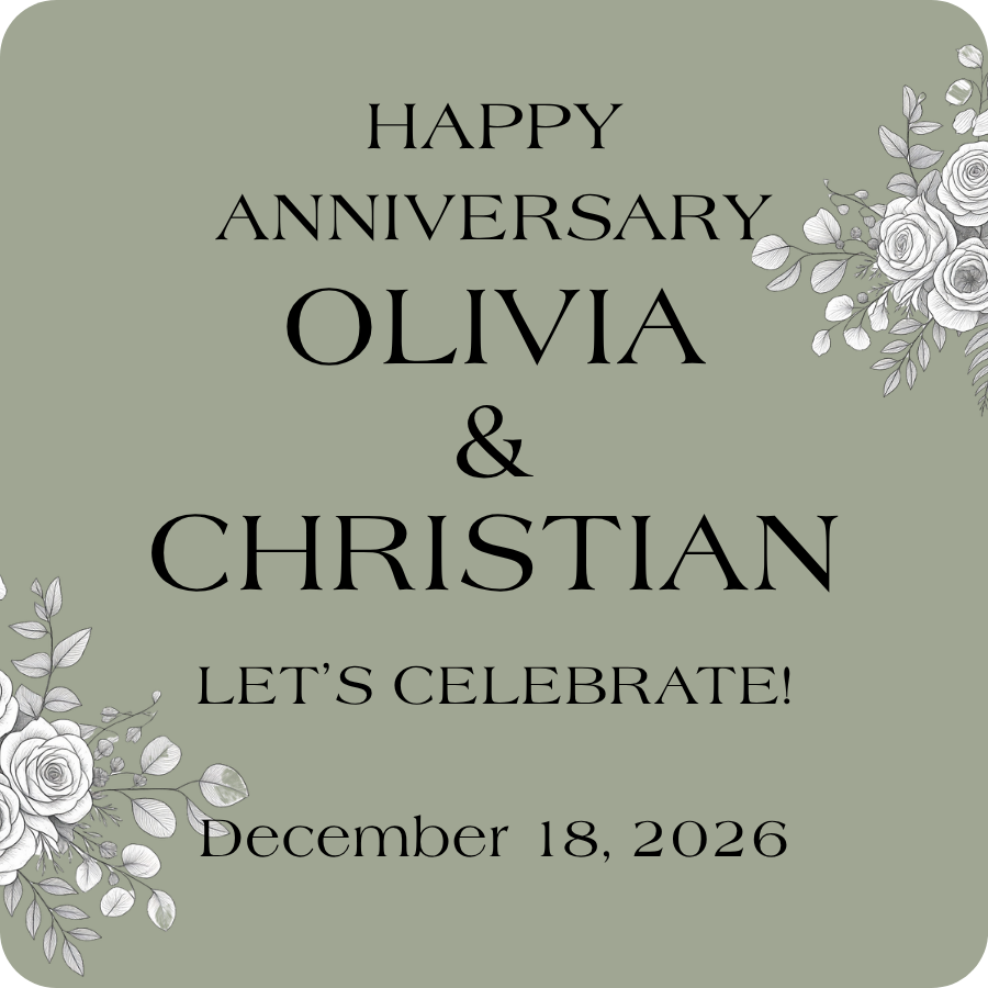 Personalized Rounded Square Wedding Coasters 6